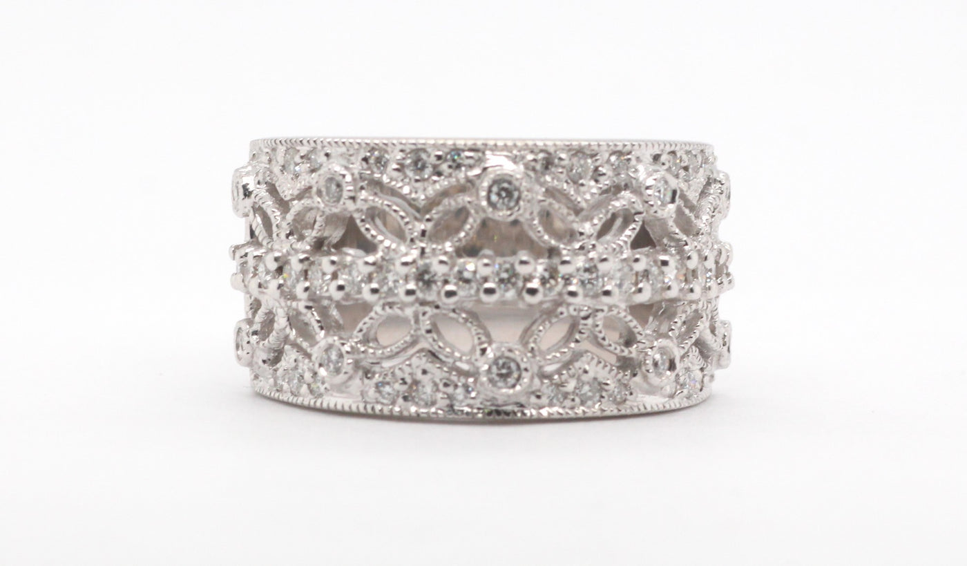 14KW .50  Cttw Diamond Fashion Ring