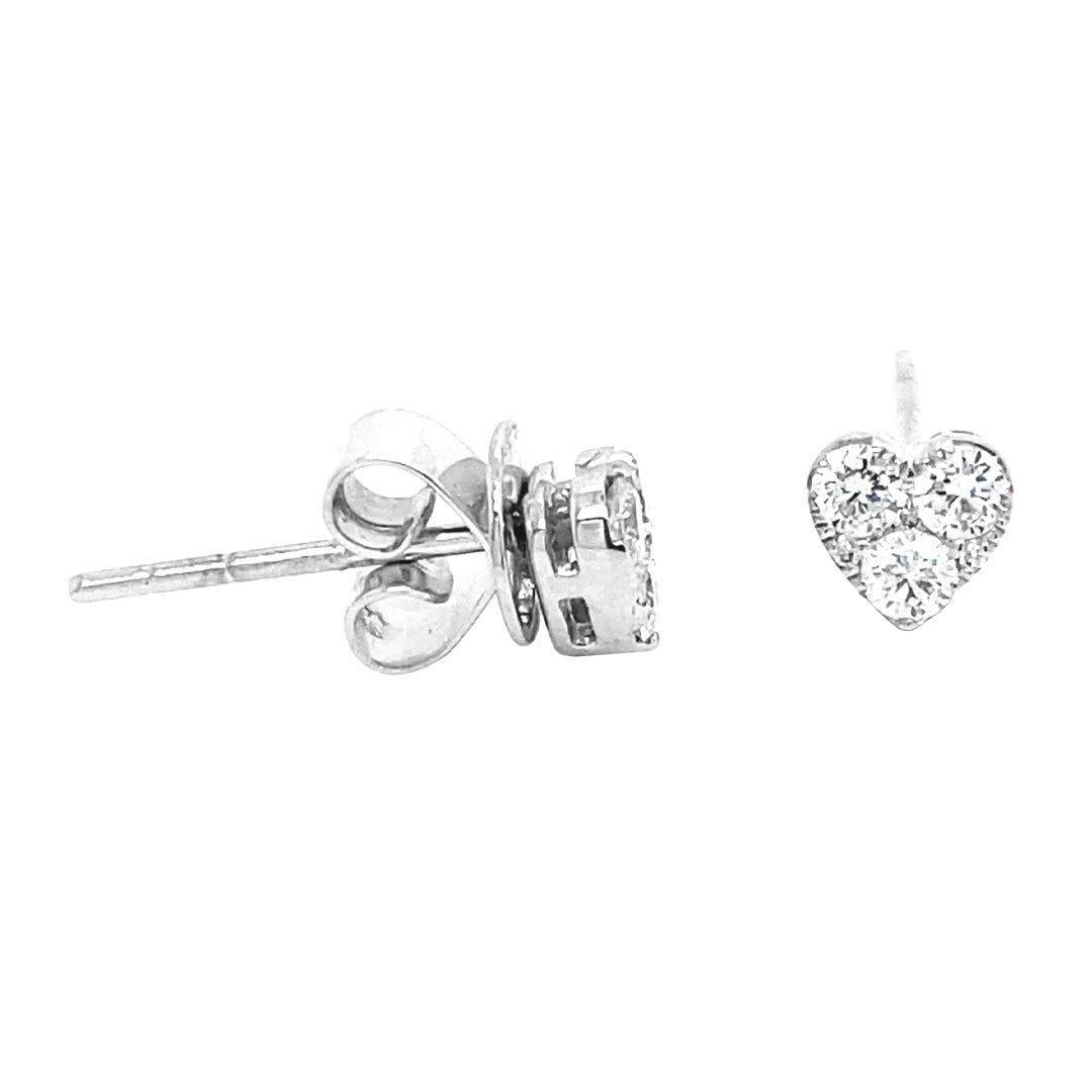18KW .40 Cttw Diamond Earrings