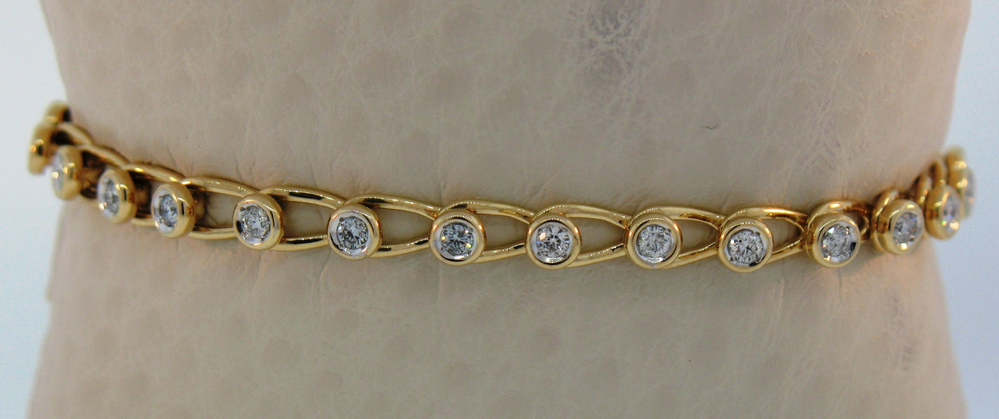 14KY 1CTTW DIAMOND BRACELET