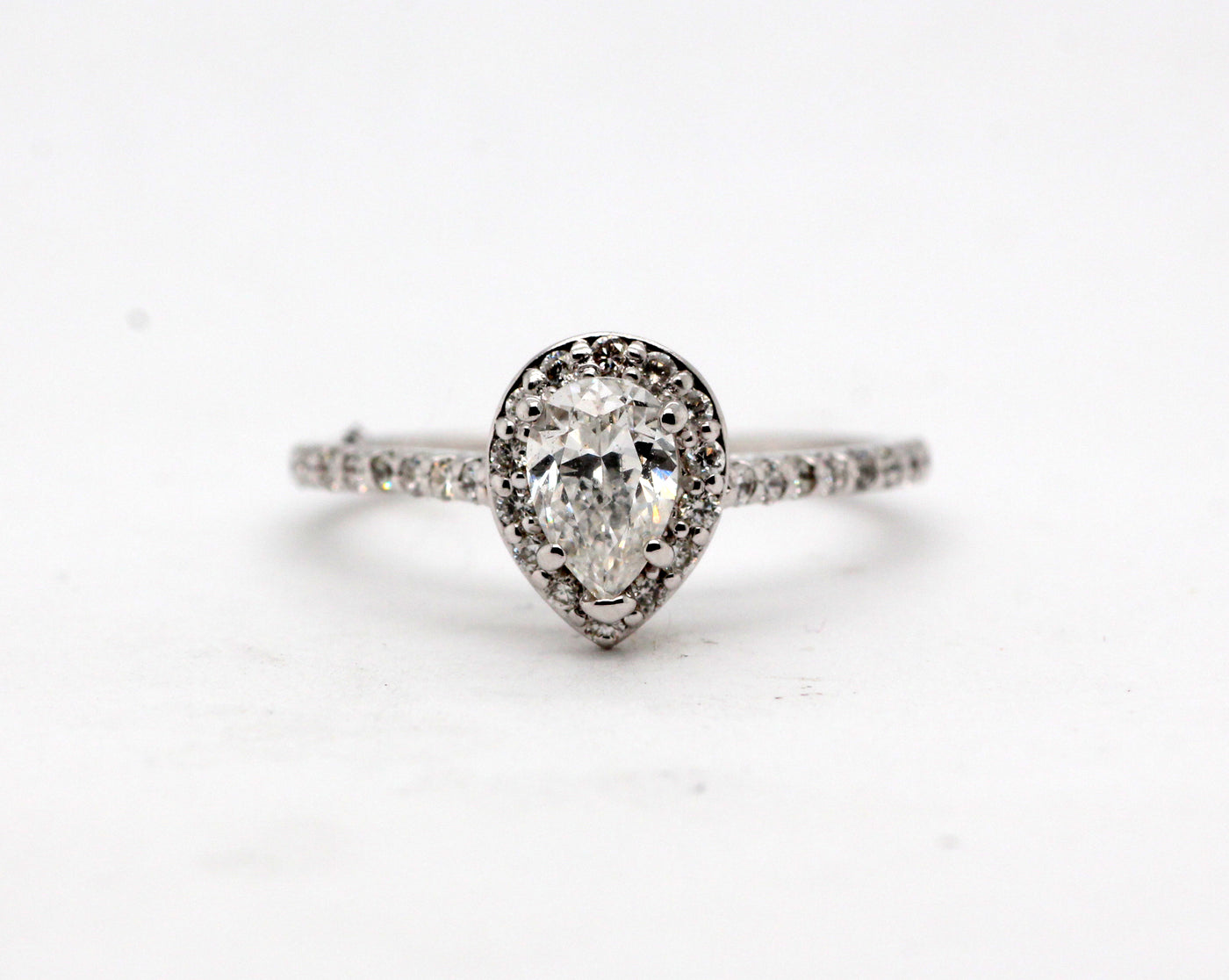 14KW .75 Cttw Diamond Halo Engagement Ring image