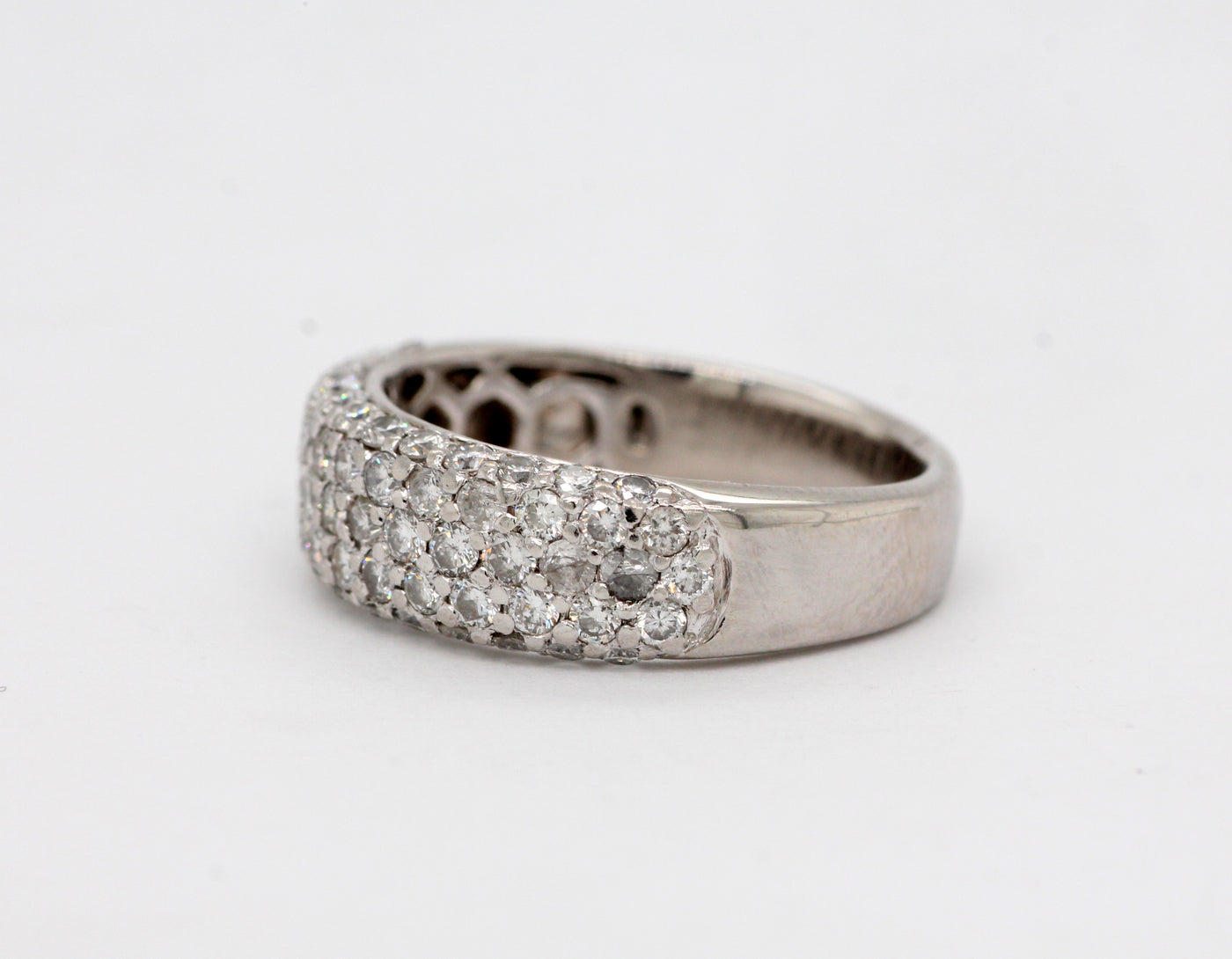 Platinum 1.00 Cttw Diamond Anniversary Ring