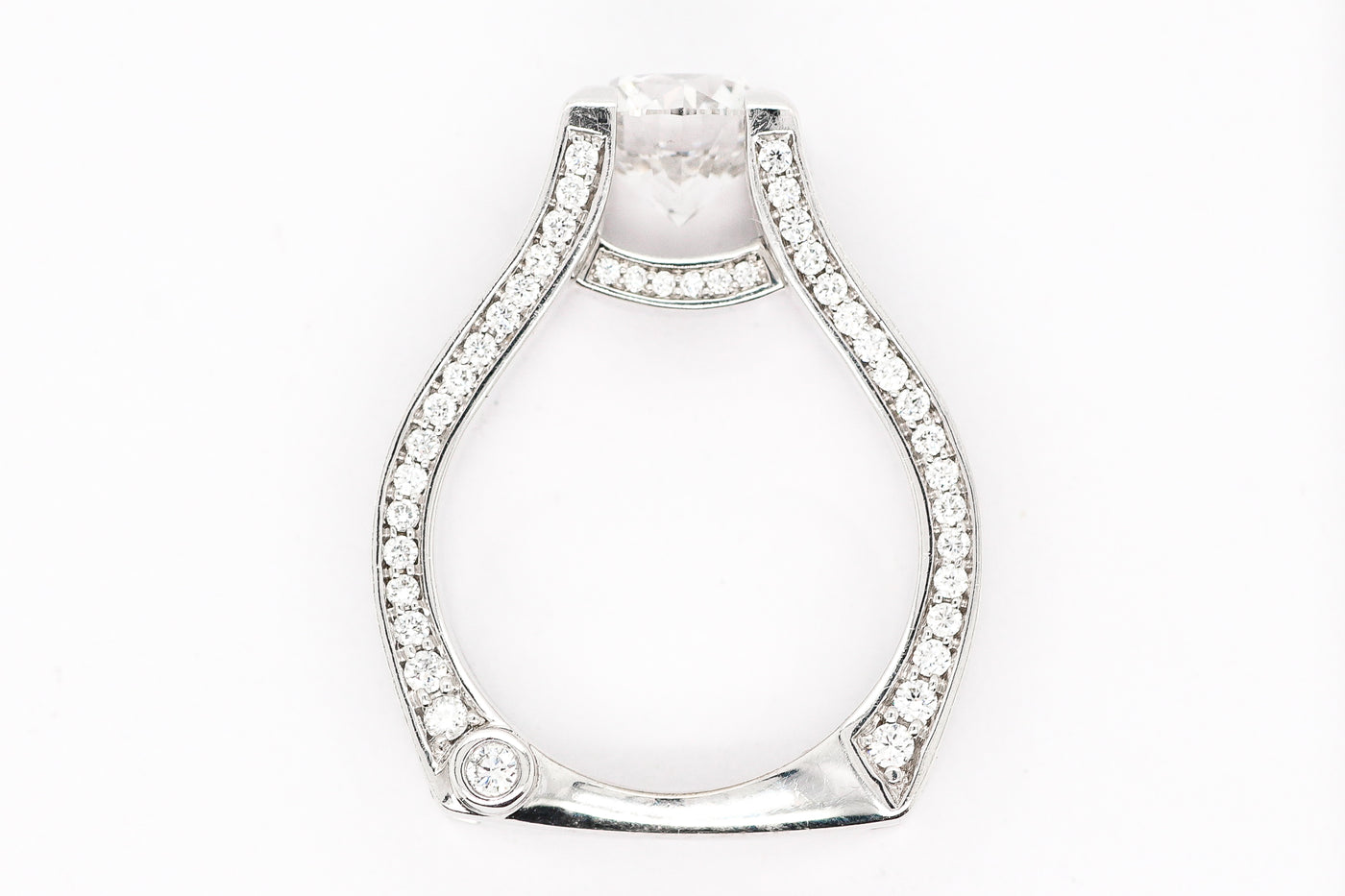18K 4.77 CTTW White Gold Engagement Ring