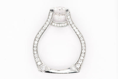 18K 4.77 CTTW White Gold Engagement Ring