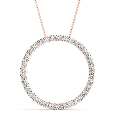 14K Rose Gold 1 ct tw Fashion Diamond Pendant