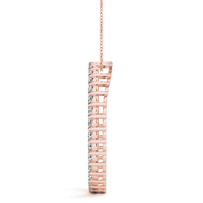 14K Rose Gold 1 ct tw Fashion Diamond Pendant