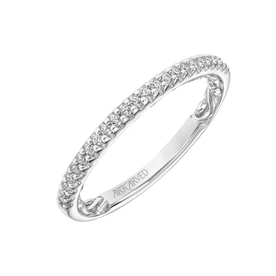 31-V931W-L.00 - ARTCARVED - Lyric Diamond Wedding Band with Inner Carved details
