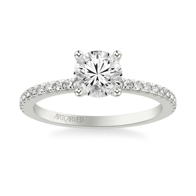 31-V544ERW-E.01 - ARTCARVED - Prong Set Engagement Ring
