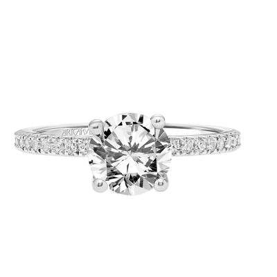 31-V803GRW-E.01 - ARTCARVED - Stackable Curved Band with Graduated Five-Stone Rose Cut Diamonds