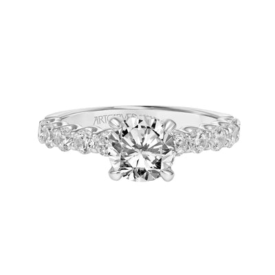 31-V864GRW-E.01 - ARTCARVED - Diamond Engagement Ring with U-Shaped Diamond setting