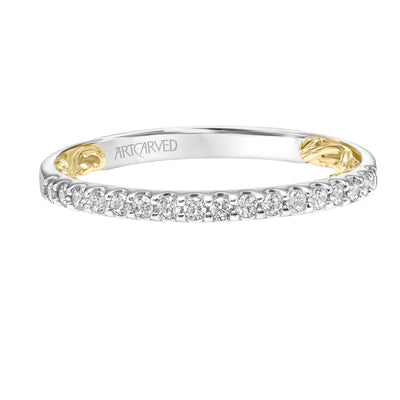 31-V924WY-L.00 - ARTCARVED - Lyric Diamond Wedding Band with Inner Carved details