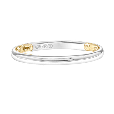 31-V926WY-L.00 - ARTCARVED - Lyric Polished Wedding Band with Inner Carved details