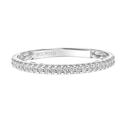 31-V931W-L.00 - ARTCARVED - Lyric Diamond Wedding Band with Inner Carved details