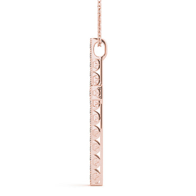 14K Rose Gold 1/4 ct tw Fashion Diamond Pendant