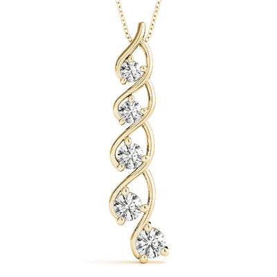 14K Yellow Gold 1 ct tw Fashion Diamond Pendant