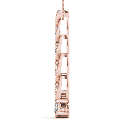 14K Rose Gold 1 ct tw Fashion Diamond Pendant
