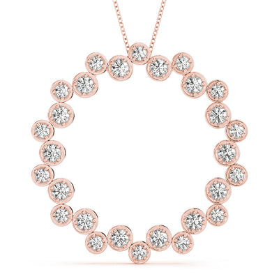 14K Rose Gold 1 ct tw Fashion Diamond Pendant