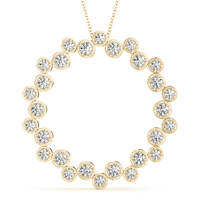 18K Yellow Gold 1 ct tw Fashion Diamond Pendant