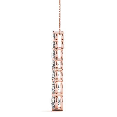 14K Rose Gold 1 ct tw Fashion Diamond Pendant