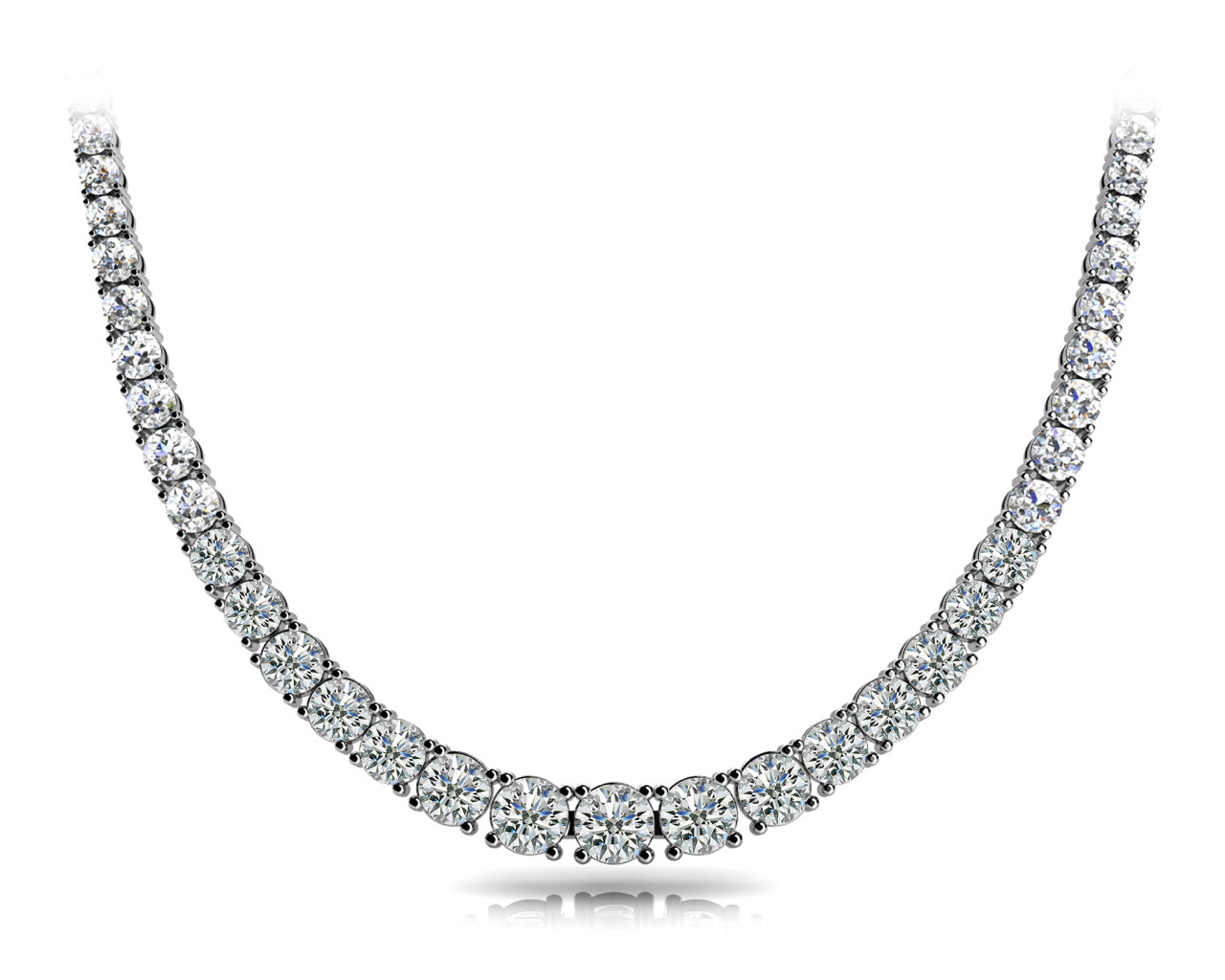 14KW 10.00 CTTW DIAMOND NECKLACE H-VS2 SI1
N1022