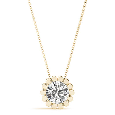14K Yellow Gold 1 ct tw Solitaire Diamond Pendant