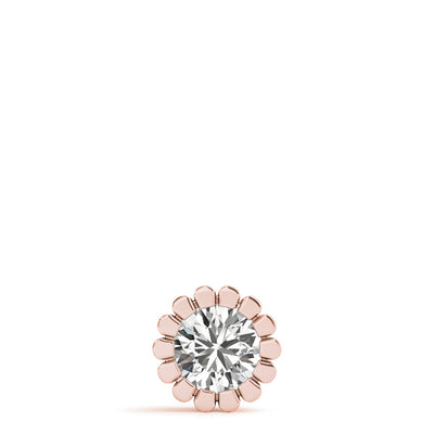 14K Rose Gold 1 ct tw Solitaire Diamond Pendant