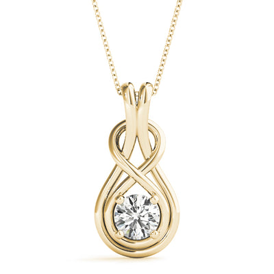 14K Yellow Gold 1/10 ct tw Fashion Diamond Pendant
