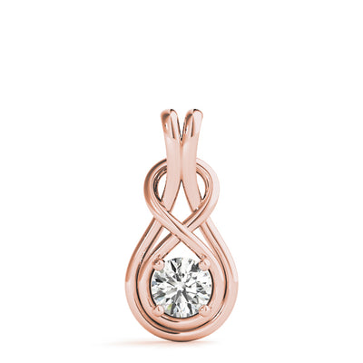 14K Rose Gold 1/10 ct tw Fashion Diamond Pendant