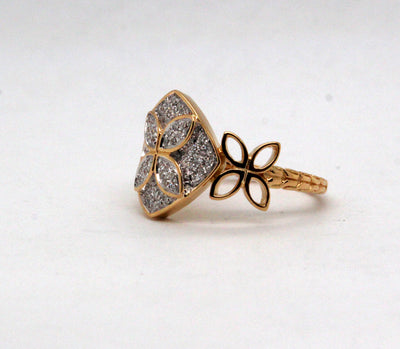 18KY John Hardy Diamond Kawung Ring