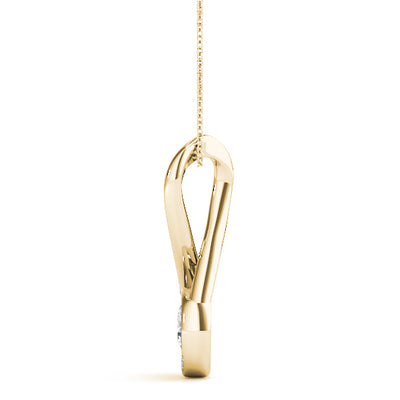 14K Yellow Gold 5/8 ct tw Solitaire Diamond Pendant