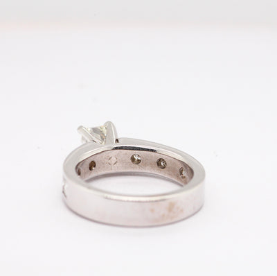 14KW 1.50CTTW DIAMOND ENGAGEMENT RING .75CT PC CTR J-SI2 N1412