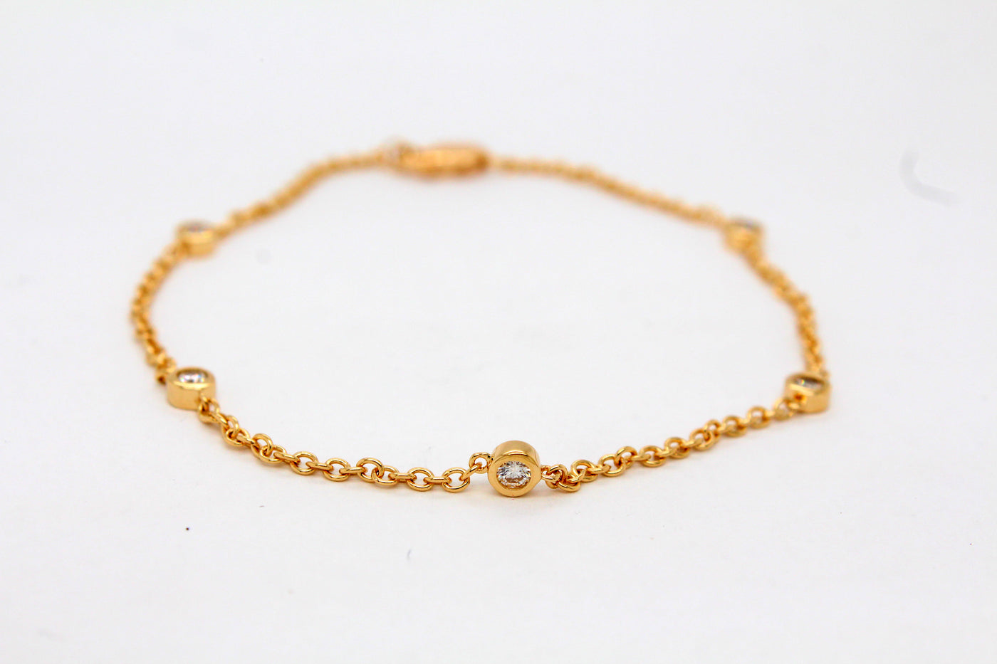 14KY.25 CTTW Diamond by the yard bracelet