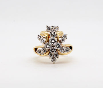 Estate 18KT 1.32 Cttw Diamond Fashion Ring