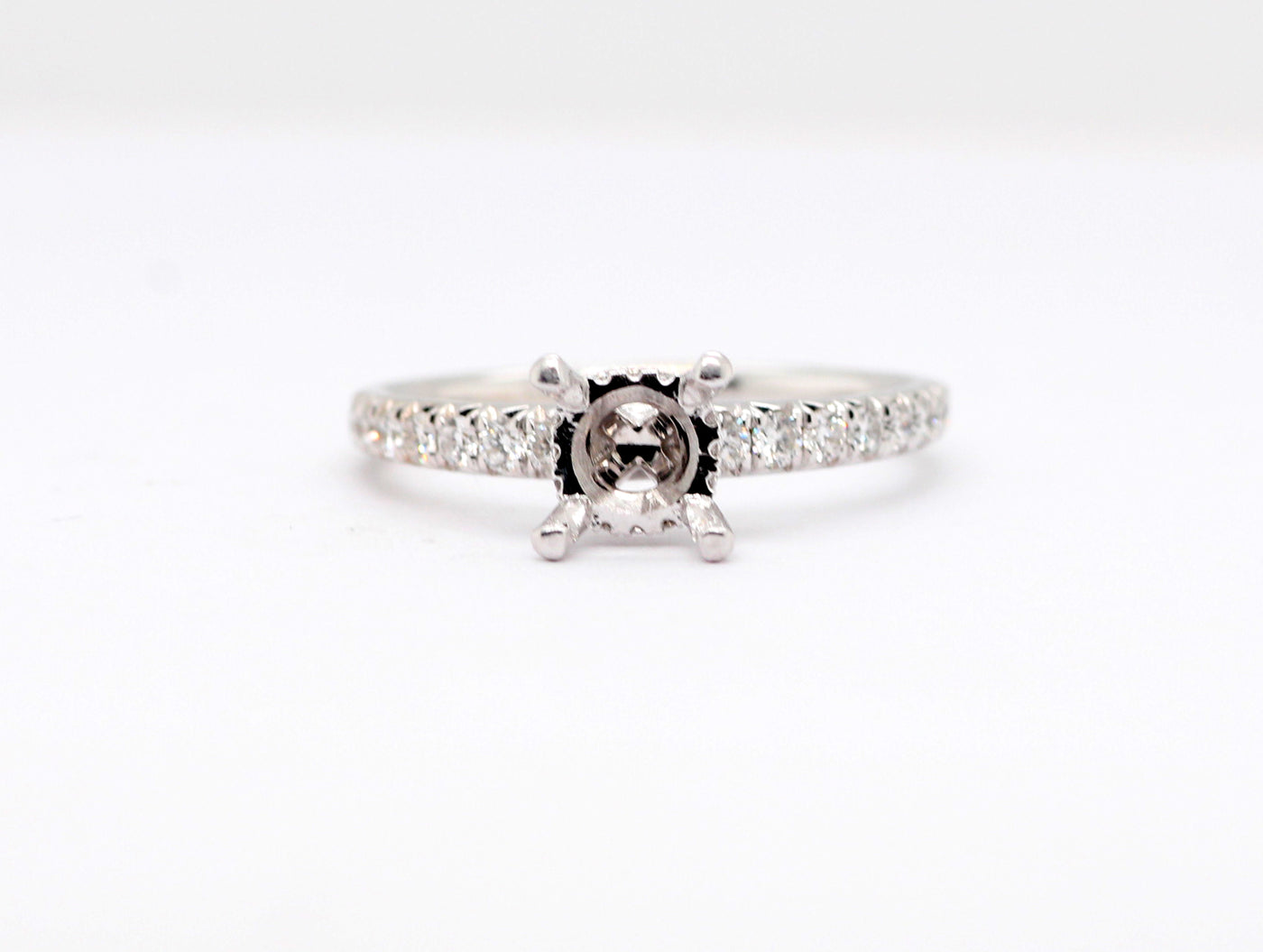 14KW .35 Cttw Diamond Semi Mount Ring