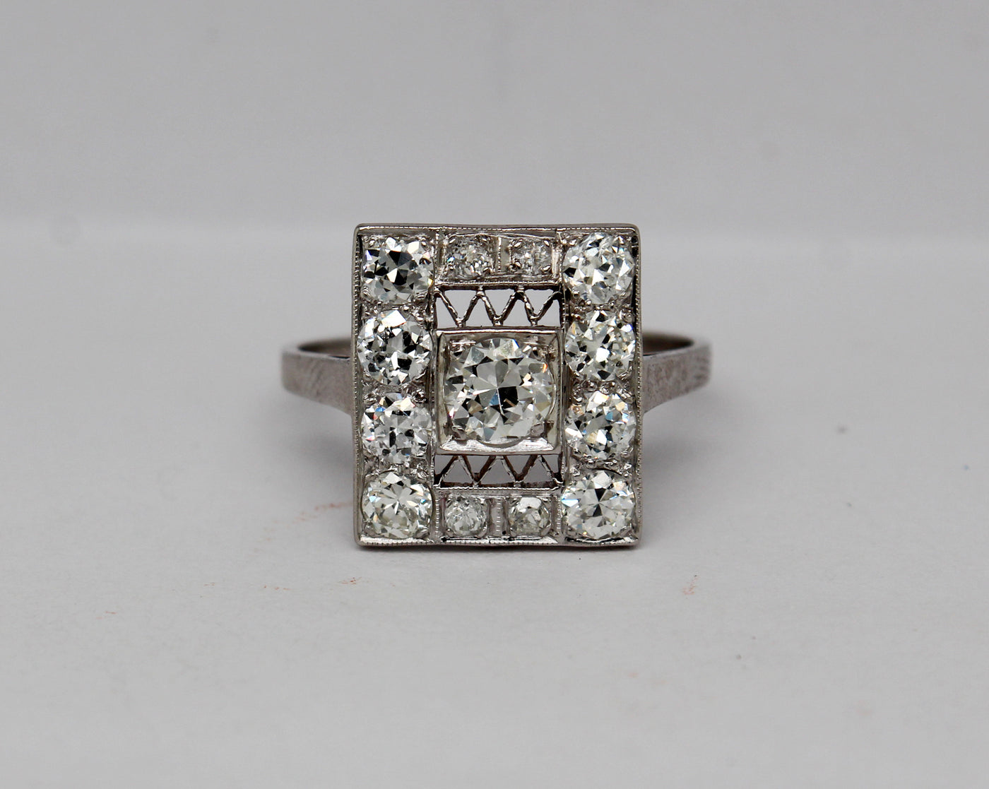Estate Platinum 1.10 Cttw Diamond Ring