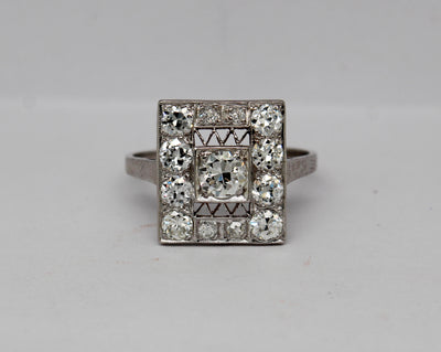 Estate Platinum 1.10 Cttw Diamond Ring