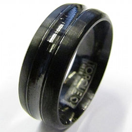 CROWN BLACK TITATIUM GENTS BAND TI-0069-R10