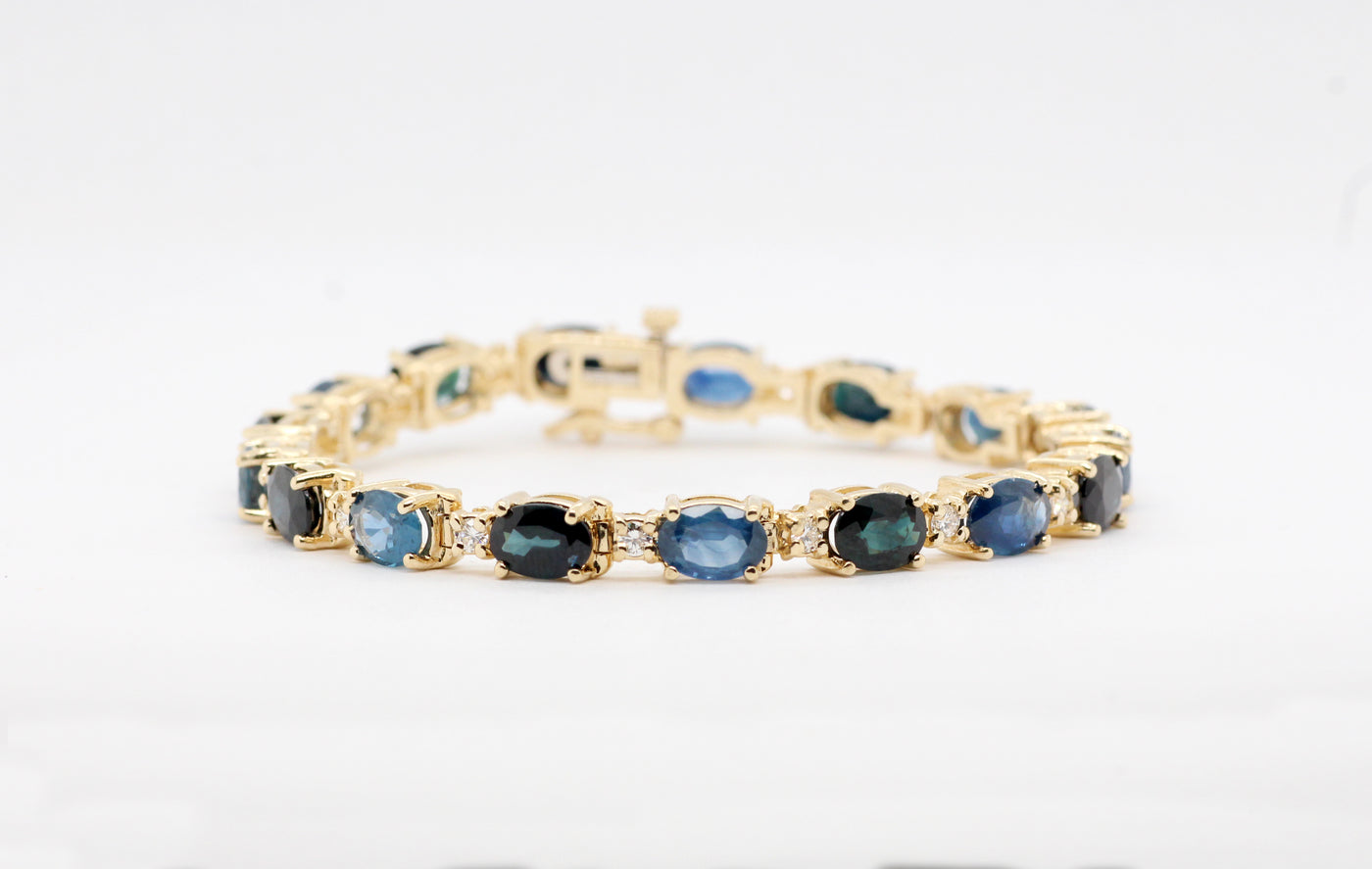 14KY Sapphire and Diamond Bracelet