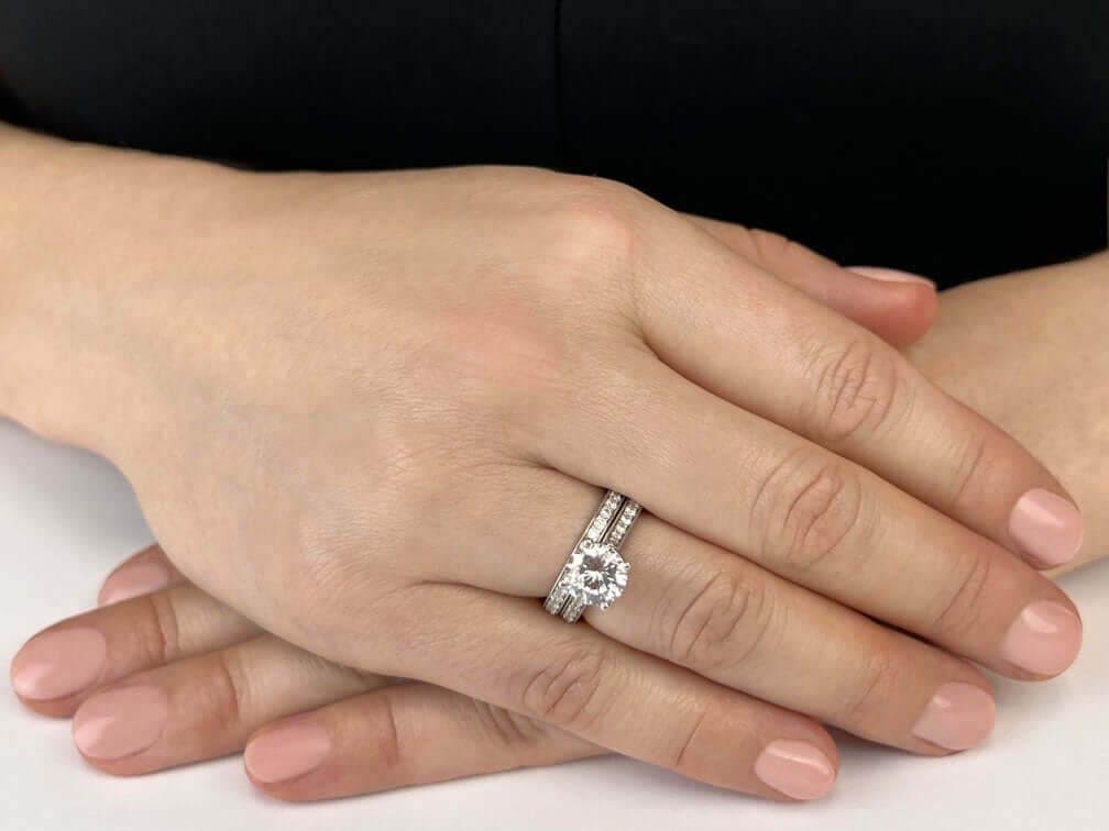 14K Prong Set Natural Diamond Engagement Ring image