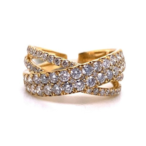 18KY 1.34 Cttw Diamond Ring