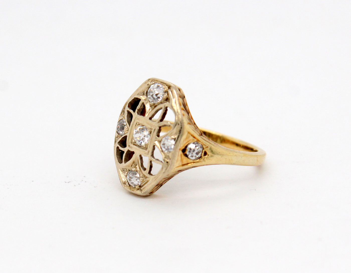 Estate 14KTT .40 Cttw Diamond Ring