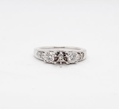 Estate 14KW .50 Cttw Diamond Semi Mount Ring