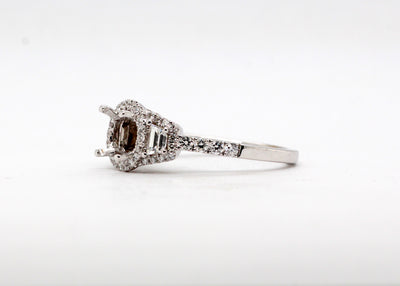 18KW .65 Cttw Diamond Semi Mount ring