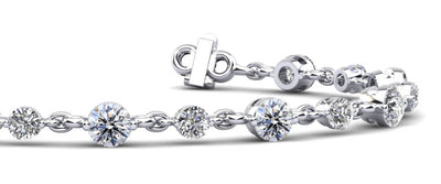 14KW 2.72 Cttw Diamond Bracelet, H-SI2