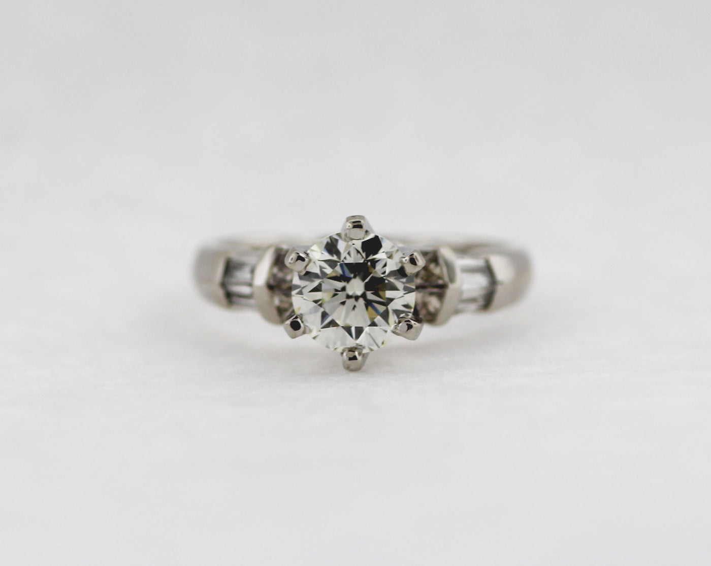 Platinum 2.20 CTTW Diamond Engagement Ring