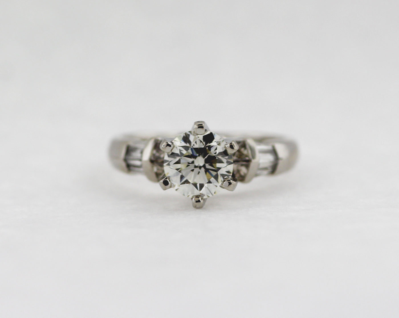 Platinum 2.20 Cttw Diamond Engagement Ring