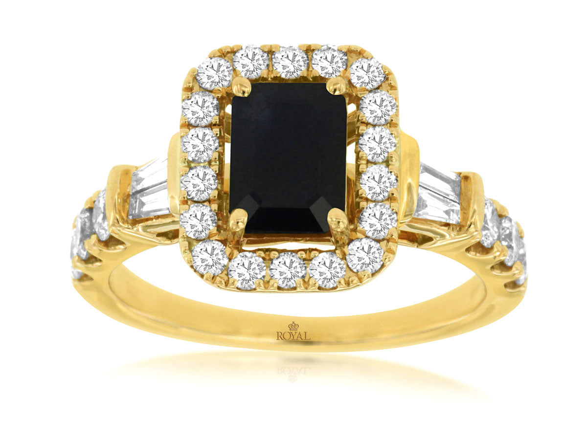 14KY Sapphire and Diamond ring