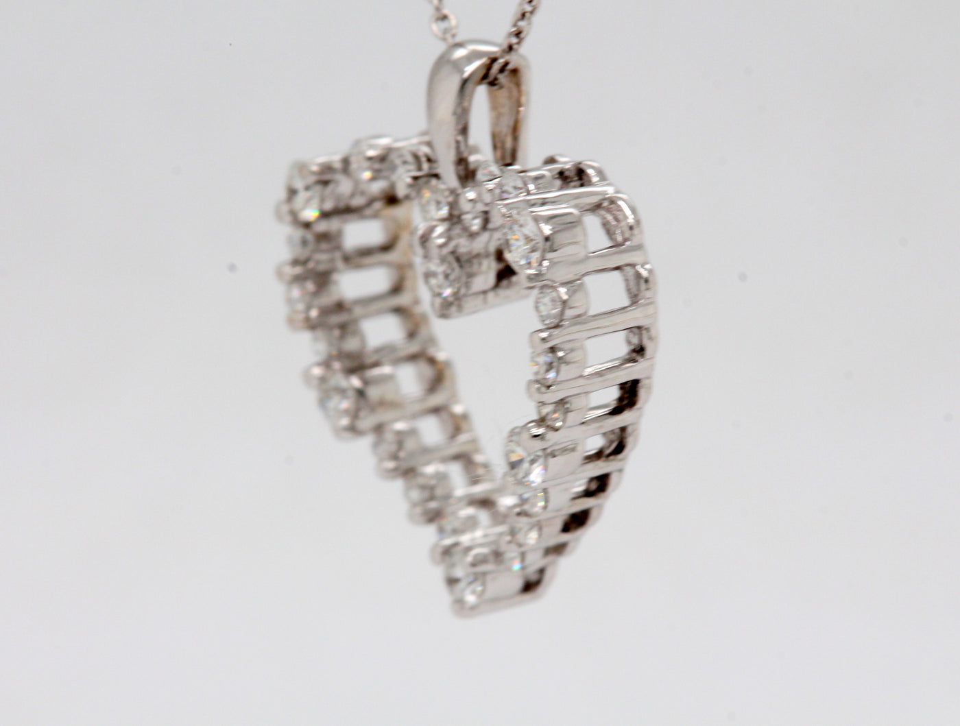 14KW .50 Cttw Diamond Heart Pendant