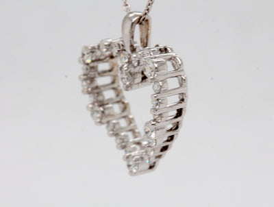 14KW .50 Cttw Diamond Heart Pendant