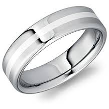 CROWN TUNGSTEN GENTS RING TU-0119-SI