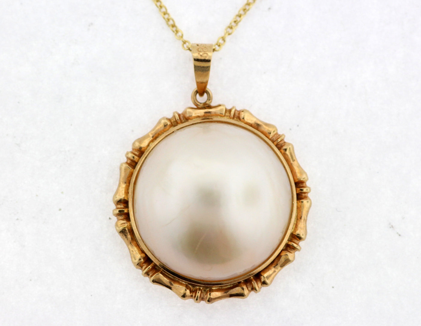 14KY MABE PEARL PENDANT